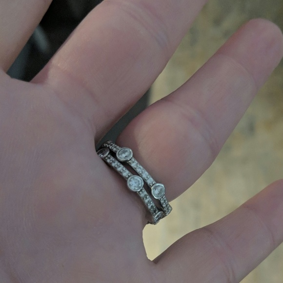 Dipped rings w/crystal stones - Picture 2 of 3